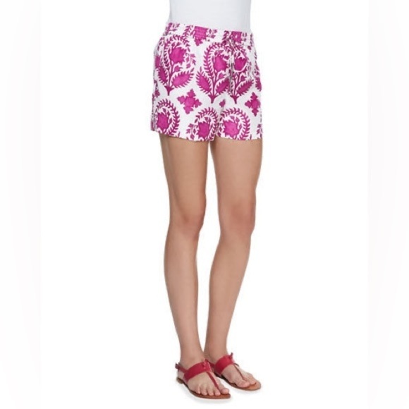 DVF Diane Von Furstenberg DVF 'BENAN' INDIAN BROCADE PRINTED SILK SHORTS - Picture 2 of 8